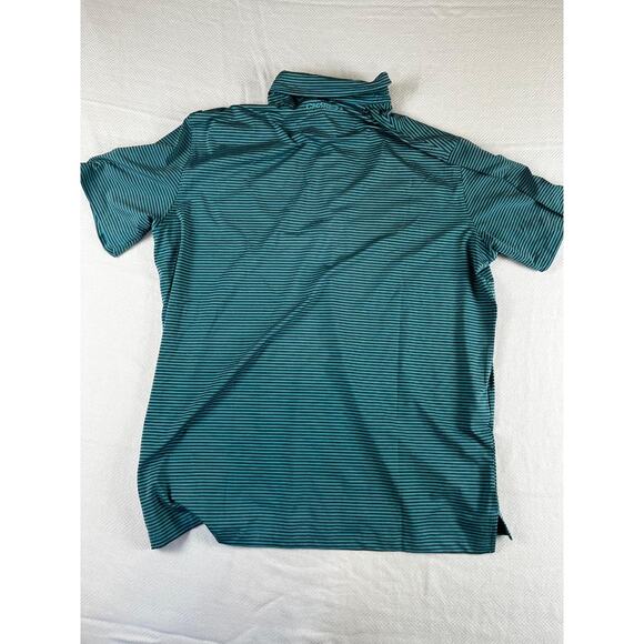 Chase 54 Golf Polo Shirt XL Teal Gray Striped Performance Stretch Men's - Picture 5 of 8